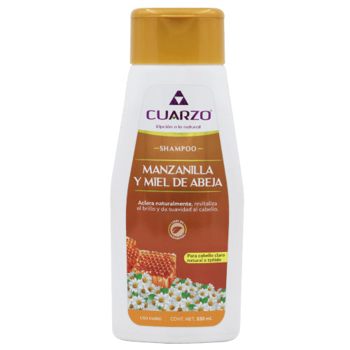Shampoo manzanilla y miel de abeja 550ml Cuarzo Cosmetic's