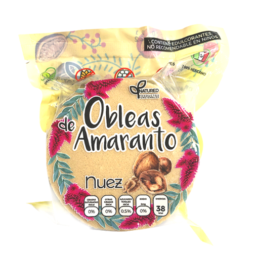 MINI OBLEA DE AMARANTO CON NUEZ - NATURED