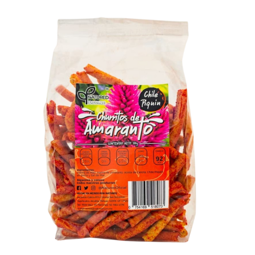 CHURRO DE MAIZ CON AMARANTO SABOR PIQUIN - NATURED