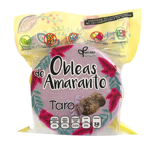 MINI OBLEA DE AMARANTO CON TARO - NATURED