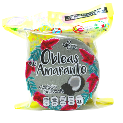 MINI OBLEA DE AMARANTO CON CARBON ACTIVADO - NATURED
