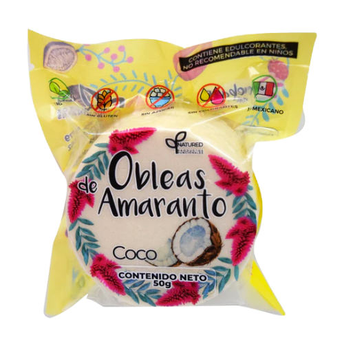 MINI OBLEA DE AMARANTO CON COCO - NATURED