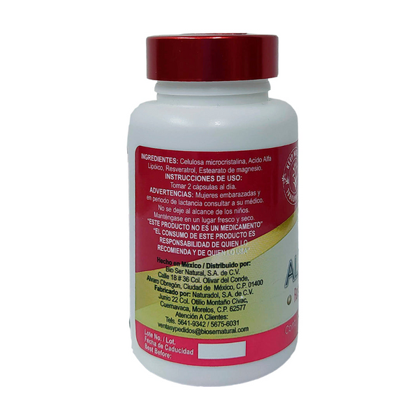 Acido Alfa Lipoico 500 mg - BioSer Reverso