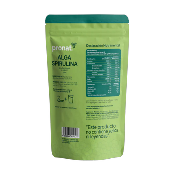 Alga Spirulina 240g Reverso