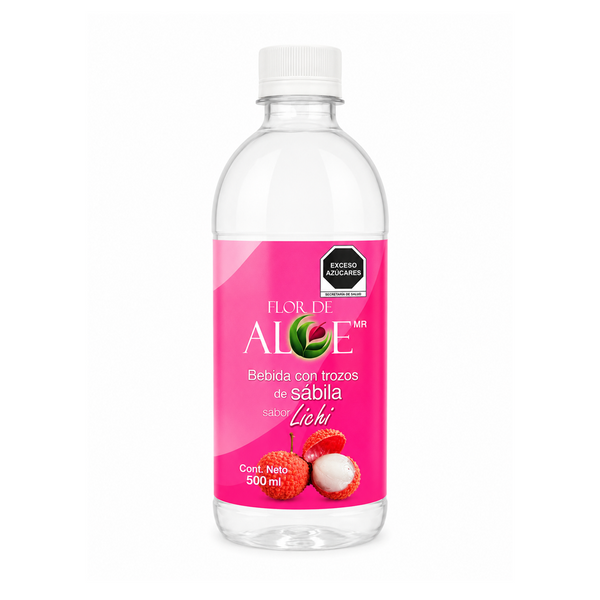 Bebida con Trozos de Sábila Sabor Lychee 500ml