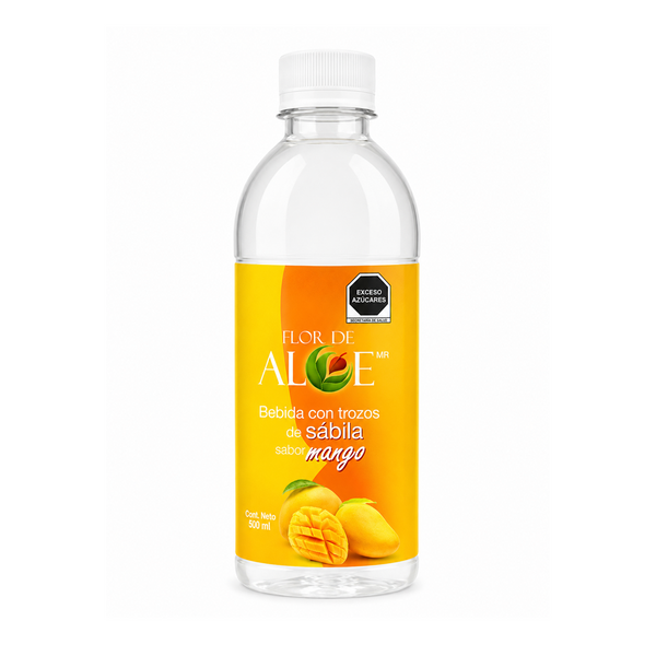 Bebida con Trozos de Sábila Sabor Mango 500ml