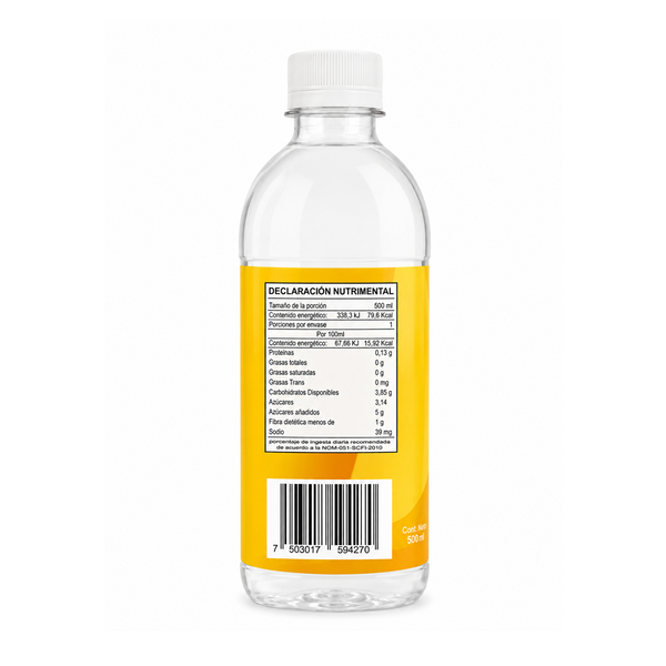 Bebida con Trozos de Sábila Sabor Mango 500ml Reverso