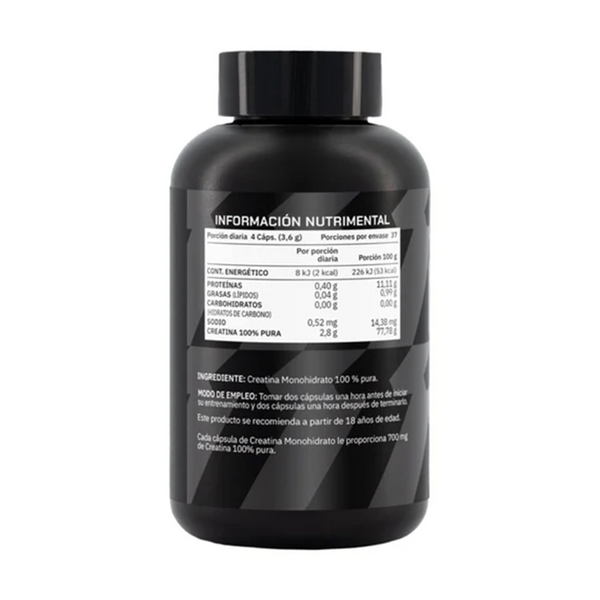 Creatina Monohidrato 150 cápsulas Reverso