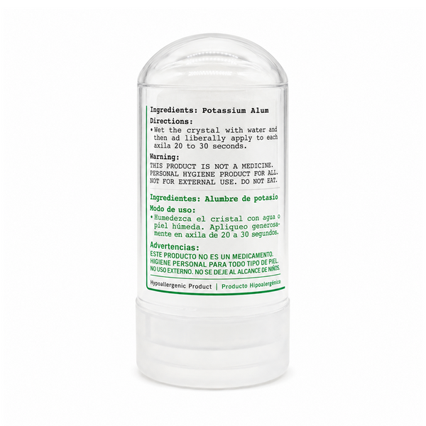 Desodorante de Cristal de Alumbre de Potasio - Vital Green Reverso