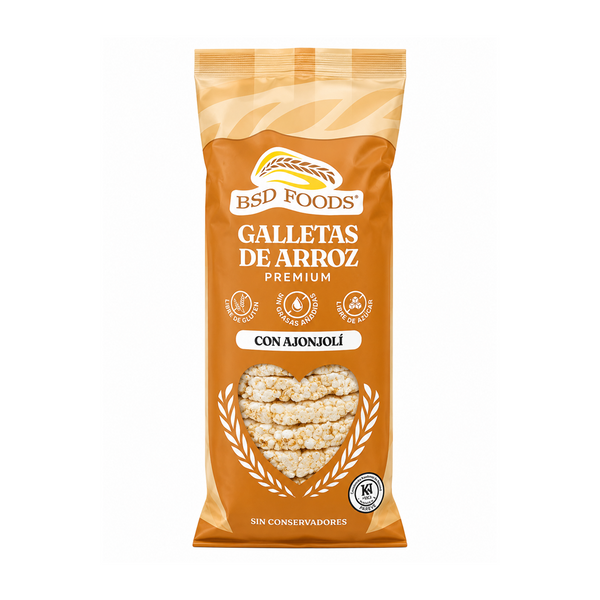Galletas de Arroz con Ajonjolí