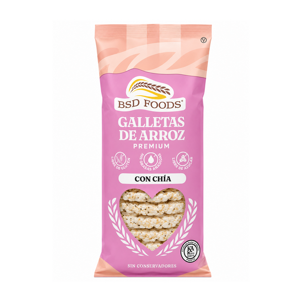 Galletas de Arroz Sabor Chía