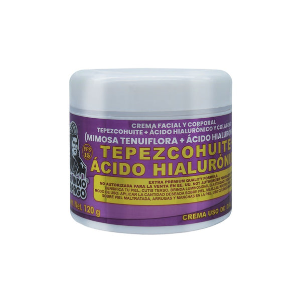 CREMA TEPEZCOHUITE CON ACIDO HIALURÓNICO DE DÍA - INDIO PAPAGO