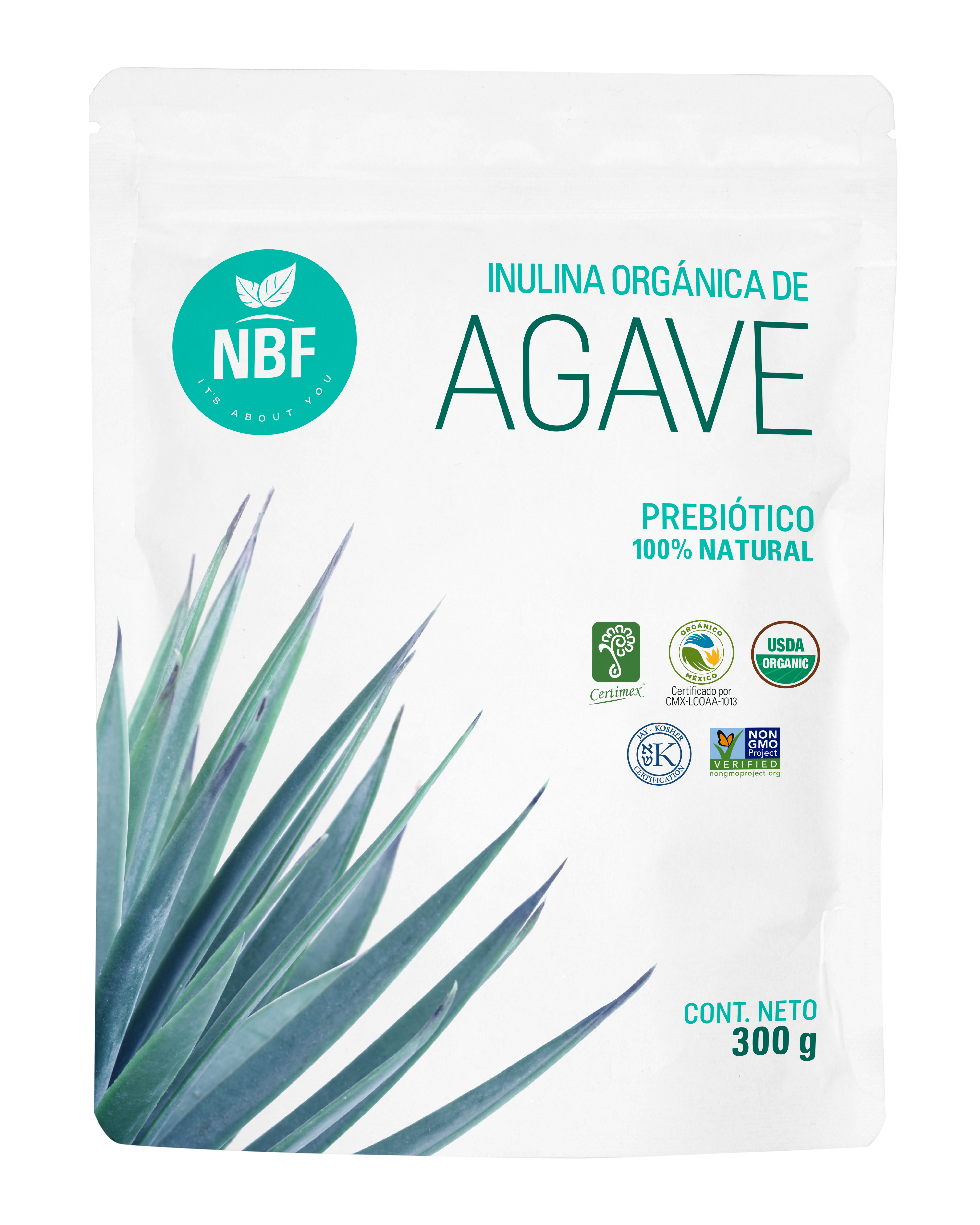 INULINA DE AGAVE ORGÁNICA 300G - NBF