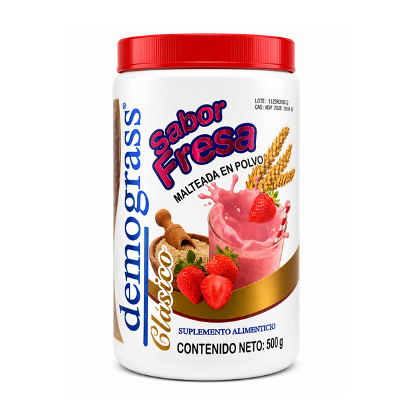 Malteada Demograss Sabor Fresa 500g
