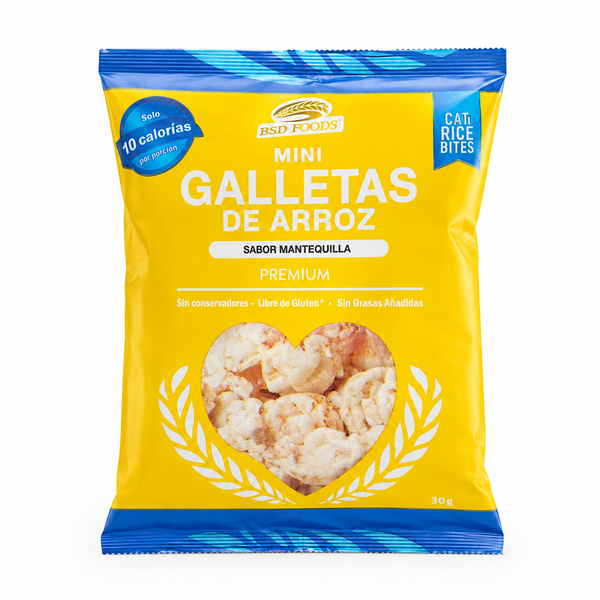 Minigalletas de Arroz Sal de Mar Sabor Mantequilla