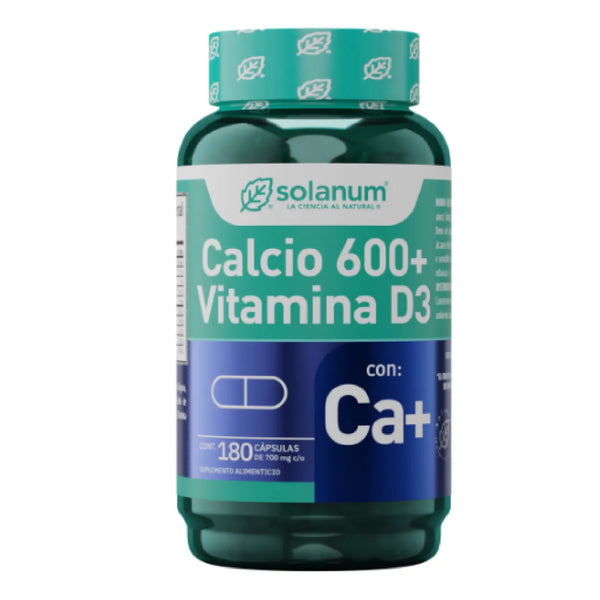 Calcio 600+ Vitamina D3. 90 caps- SOLANUM