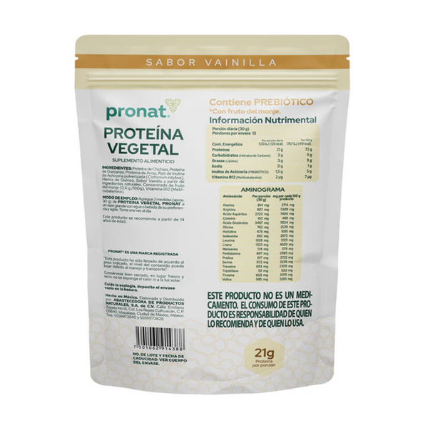 Proteína Vegetal Vainilla Reverso