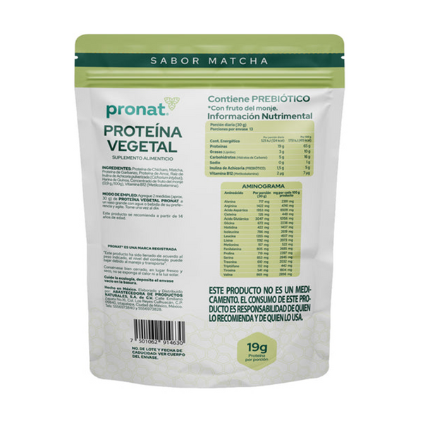 Proteína Vegetal Sabor Matcha Reverso