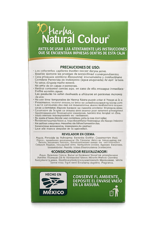 TINTE NATURAL COLOUR CASTAÑO OSCURO  02 Reverso