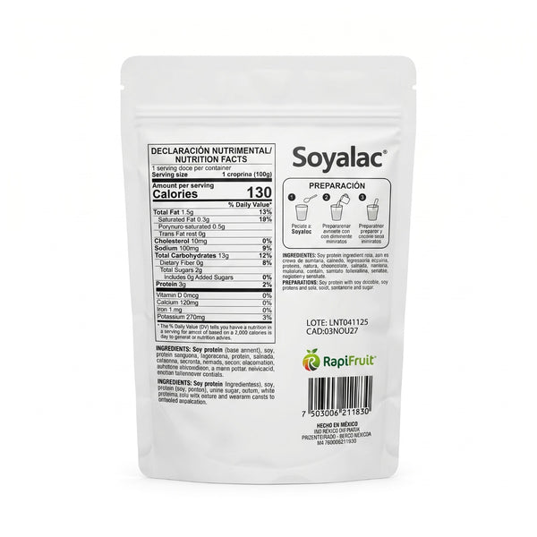 Soyalac prosoy polvo natural Reverso