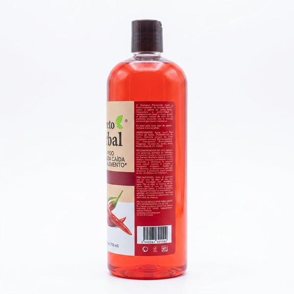 Shampoo prevención caída y fortalecimiento Reverso