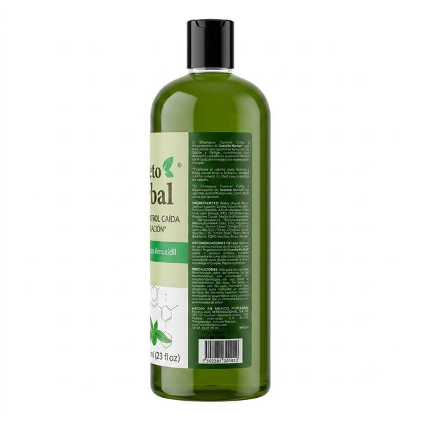 Shampoo sábila, ortiga y minoxidil Reverso