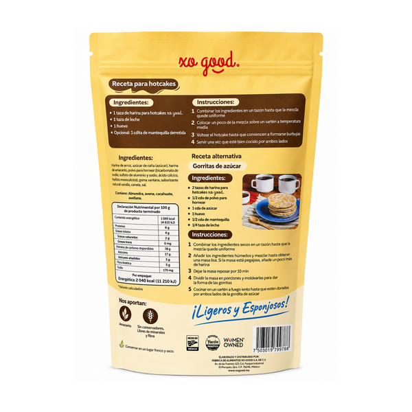Harina para Hotcakes Sabor Vainilla Reverso