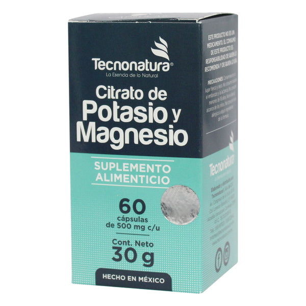 Citrato de Potasio y Magnesio 60 caps - TECNONATURA
