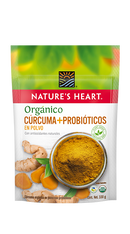 POLVO ORGANICO DE CURCUMA + PROBIÓTICOS - NATURE´S HEART