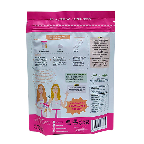 Empanizador crujiente sin gluten 350g - Morama Reverso