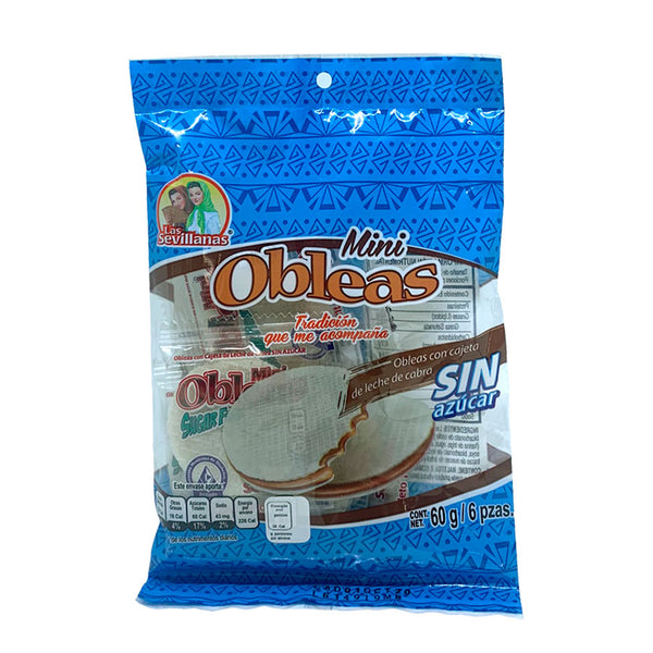 Mini obleas con cajeta sin azúcar - Las Sevillanas