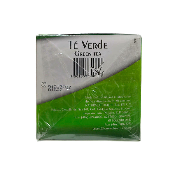 Té verde 30 sobres - Natural Health Reverso