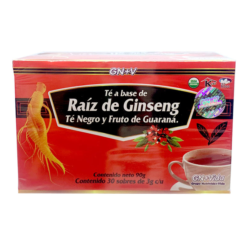 Té de raiz de ginseng, té negro y fruto de guaraná - GN+V