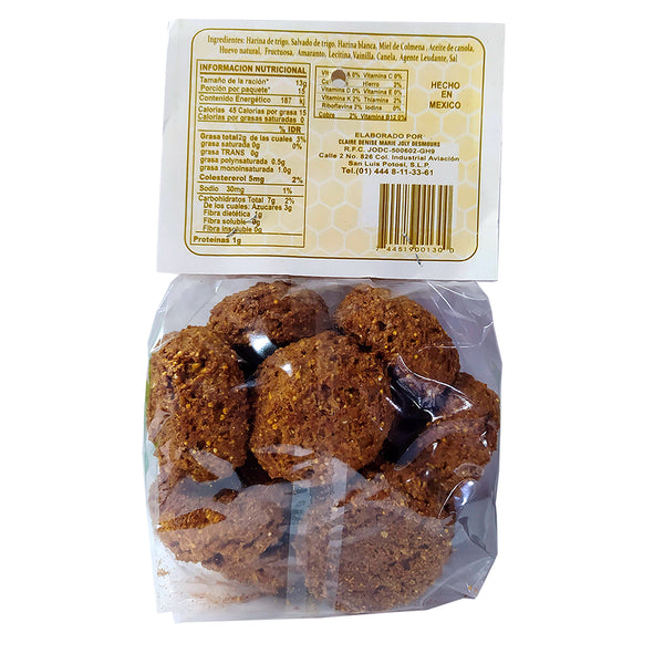 Galletas de salvado, amaranto y miel 200g - Vivra Reverso