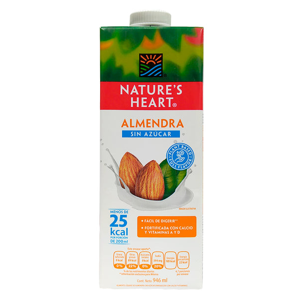 Bebida de almendra sin azúcar 946ml - Nature's Heart