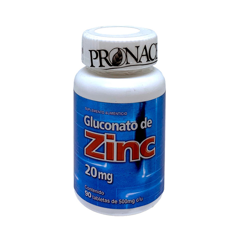 Gluconato de Zinc 20mg - 90 tabs - PRONACEN