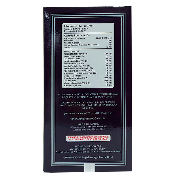 Ampolleta Neurocerebryl compuesto 10ml Reverso