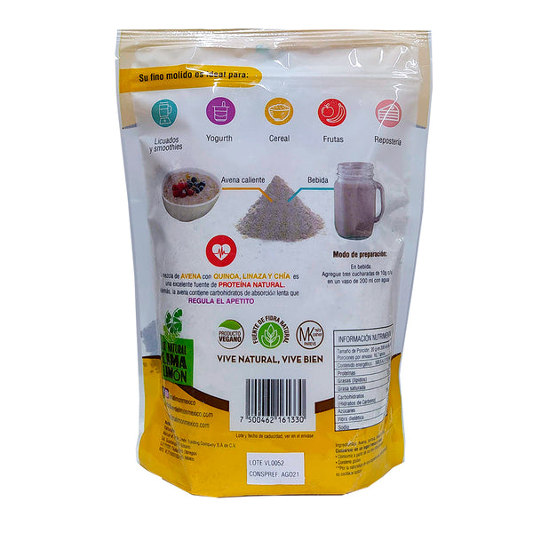 Quinoa, Avena, linaza y chía 500g - Lima Limón Reverso