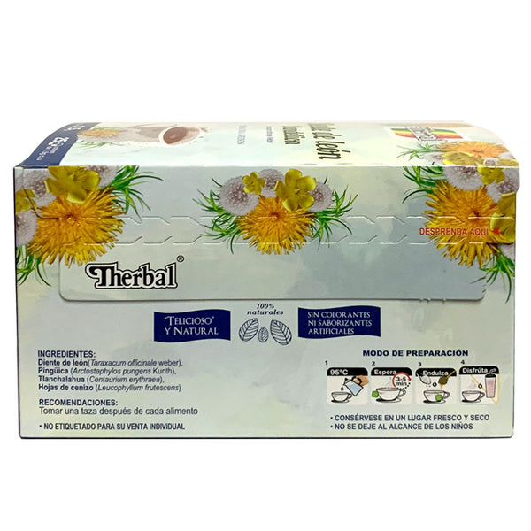 Té Diente de León 25 sobres - Therbal Reverso