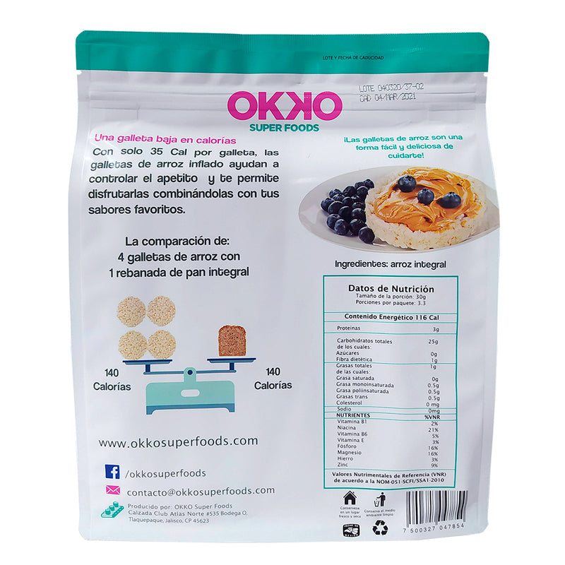 Rice Cakes Integrales 140g - Okko