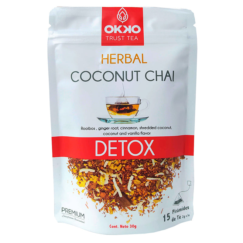 Herbal Coconut Chai Té - 15 pirámides - Okko