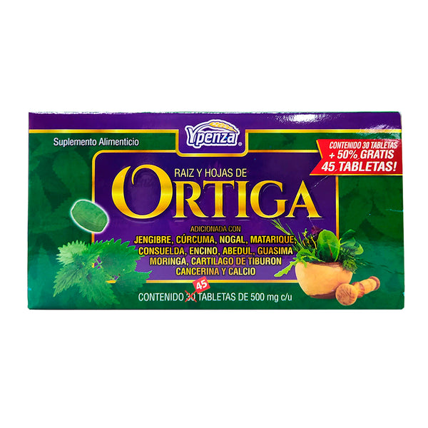 Raíz y hojas de Ortiga 500mg - Ypenza