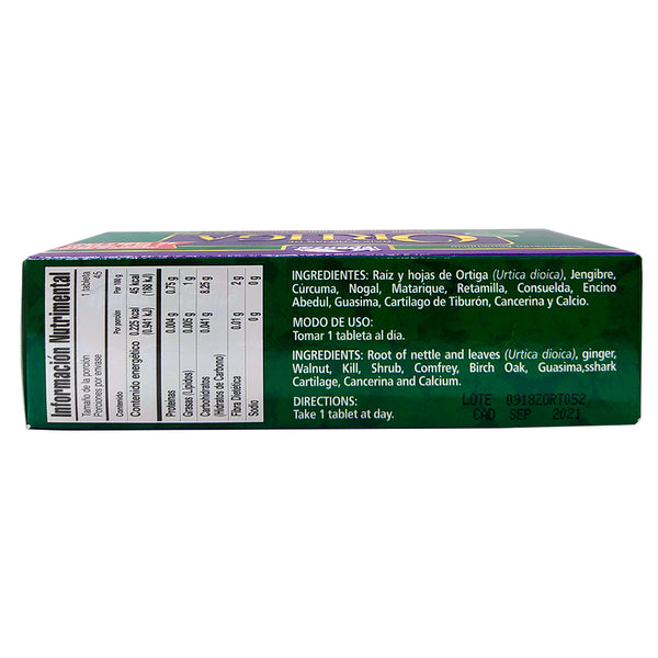 Raíz y hojas de Ortiga 500mg - Ypenza Reverso