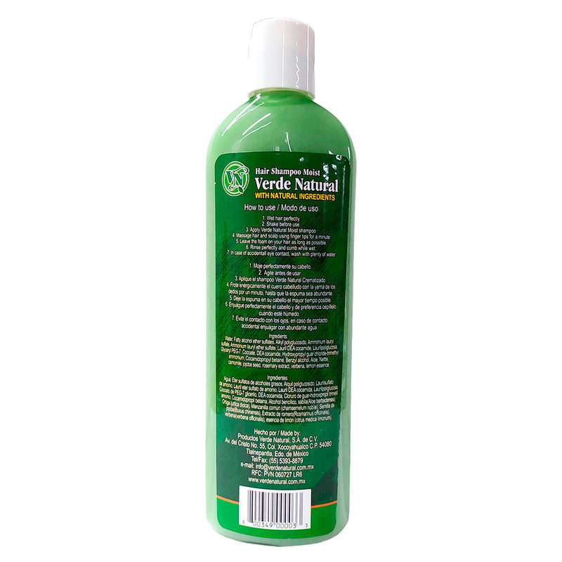 Shampoo para el cabello crematizado 430ml - Verde Natural