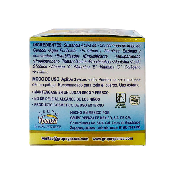 Gel de baba de caracol 60g - Ypenza Reverso