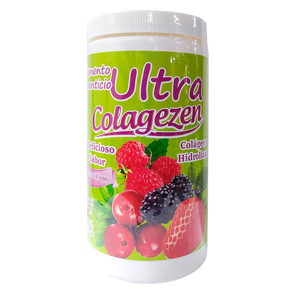 Ultra Colagezen - Colágeno Hidrolizado Sabor Frutos Rojos 500g - Ultra Soya