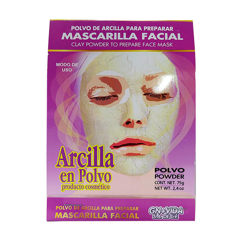 Mascarilla facial - Arcilla en polvo 75g - GN+Vida