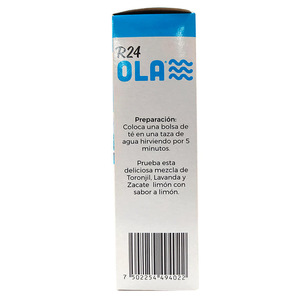 Té Ola - Toronjil, lavanda y zacate limón 20 bolsitas - R24 Reverso