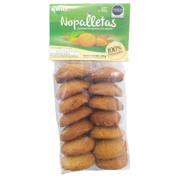 Galletas integrales Nopalleta sin azúcar 200g - Vivra