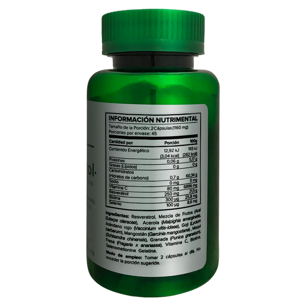 Resveratrol 90 caps. Reverso